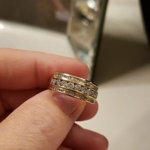 10k gold and diamond band. Size 8